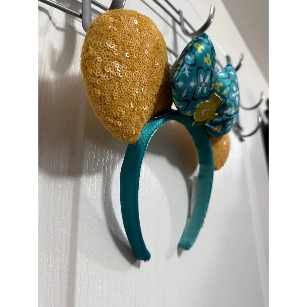 New Disney Parks Epcot Pavillion Limencello Saluti Minnie Ears Sequined Headband